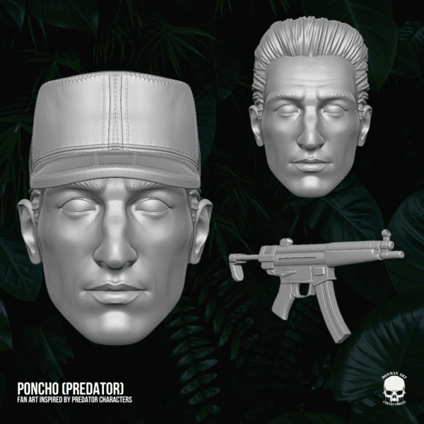 Poncho Predator fan art kit 3D printable Files For Action Figures