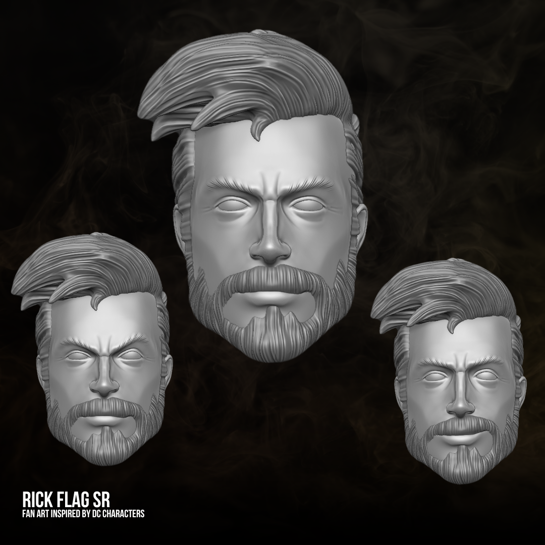 Rick Flag Sr. DC Fan Art 3D printables for action figures