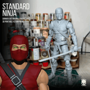 Ninja Standard full Action figure 3D printable Files