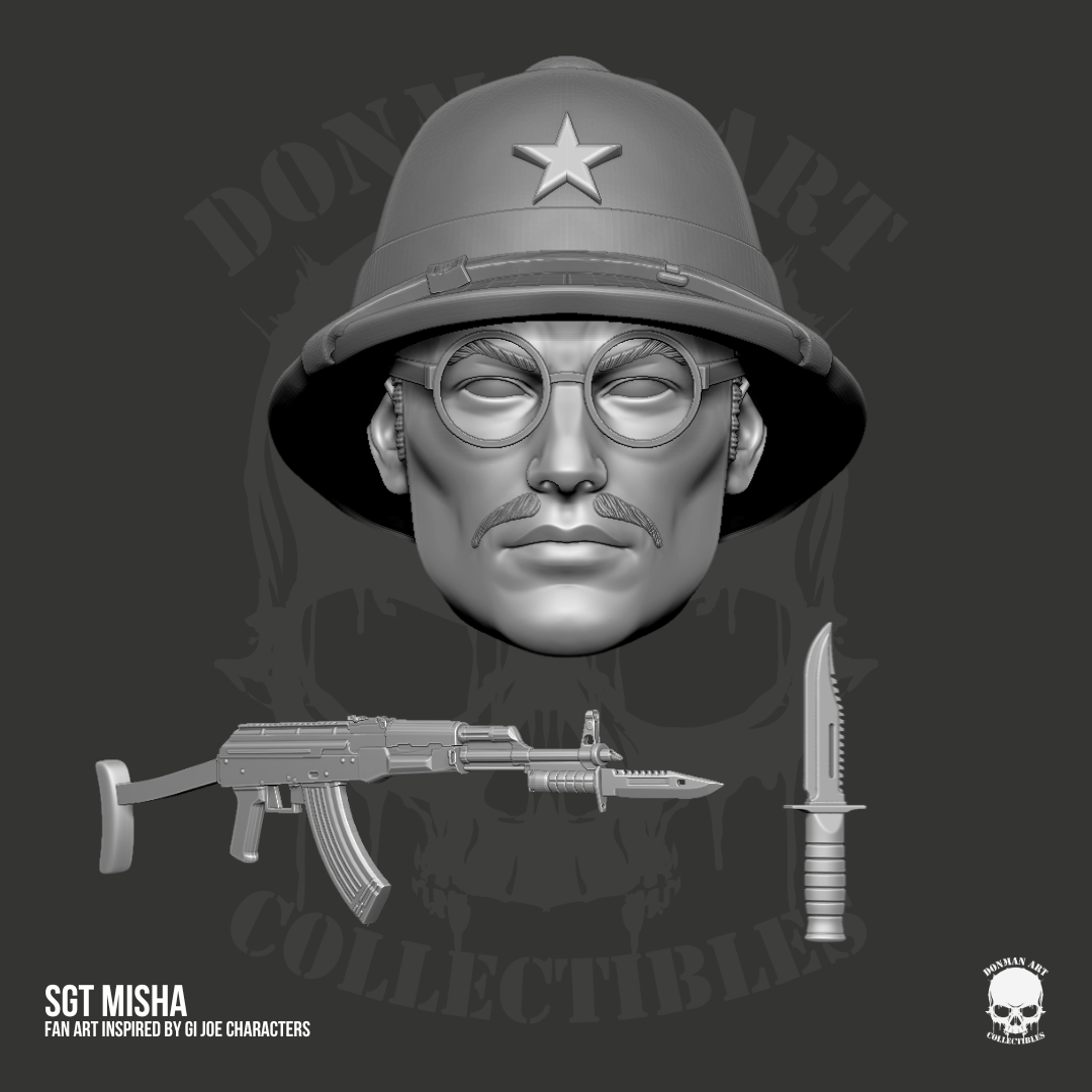 Sgt Misha GI Joe Fan Art STL Files For Action Figures