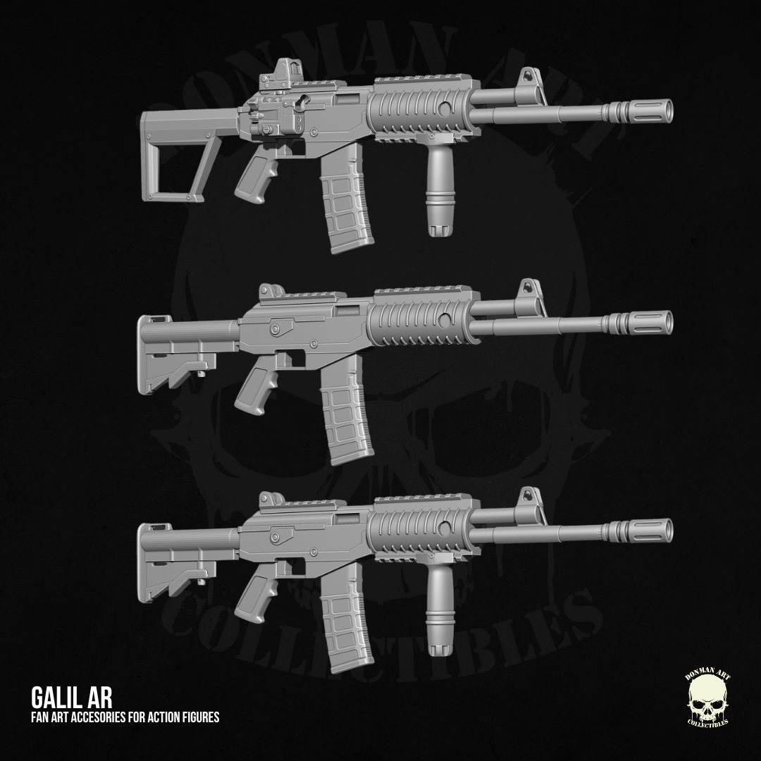 Galil AR STL Files For Action Figures