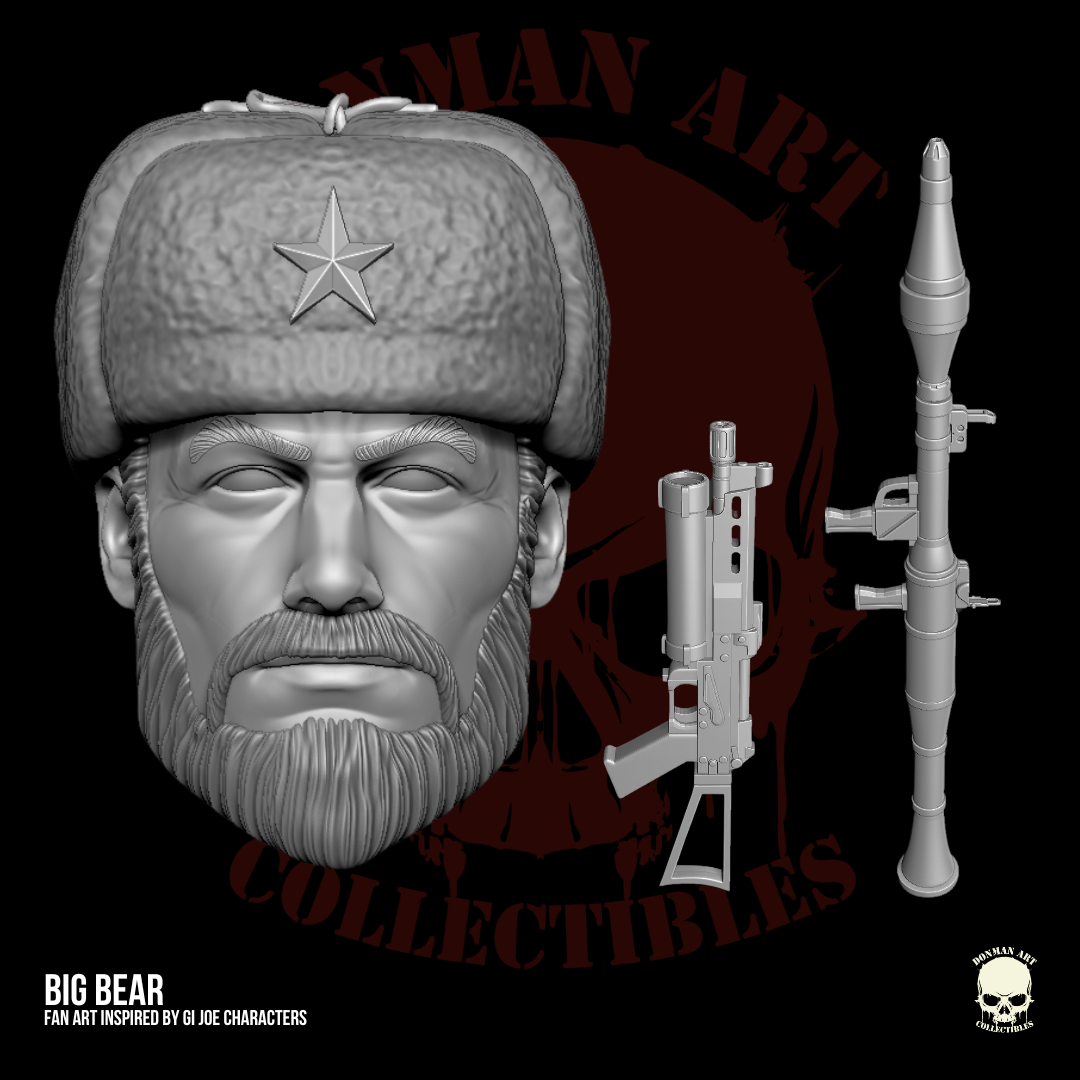 Big Bear GI Joe Fan Art STL Files For Action Figures